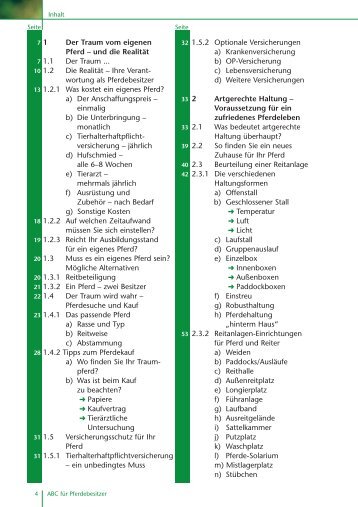 1.2.3 Reicht Ihr Ausbildungsstand für ein eigenes Pferd? - Fn-Verlag