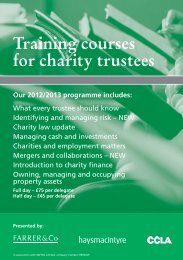 Training courses for charity trustees - CCLA