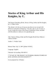 Stories of King Arthur and His Knights, by U. - Umnet