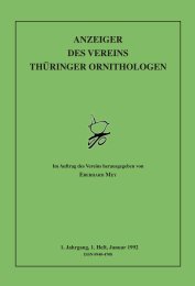 anzeiger des vereins thüringer ornithologen -  Verein Thüringer ...