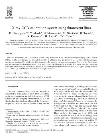 X-ray CCD calibration system using #uorescent lines