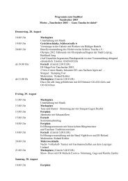 Programm zum Stadtfest Tauchscher 2003 Motto: âTauchscher 2003 ...