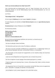 Aufruf zum Literaturwettbewerb der Stadt Taucha 2011 Unter ...