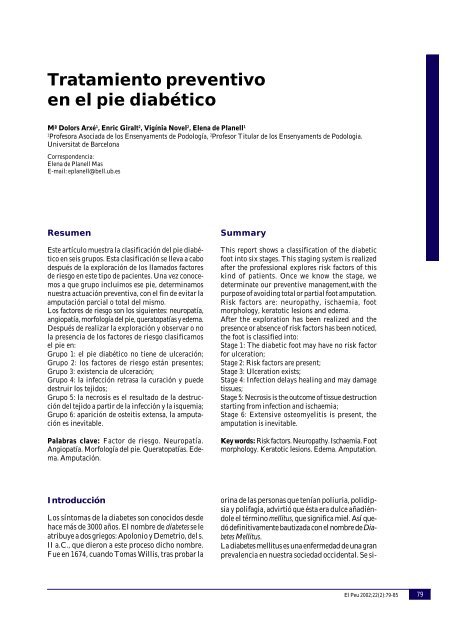 Tratamiento preventivo en el pie diabético - Úlceras.net