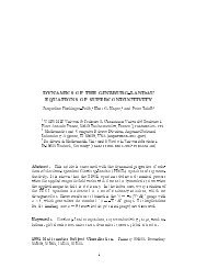 dynamics of the ginzburg-landau equations of superconductivity