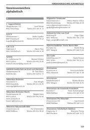 Vereinsverzeichnis alphabetisch - Orts-info.ch