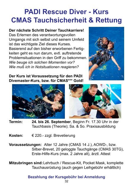 PADI (Junior) Open Water Diver - Kurs - Tauchbasis Schwerelos