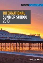 International Summer School 2013 Brochure - City College