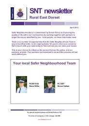 East Dorset Rural Newsletter - April 2013 (76kb PDF) - Dorset Police