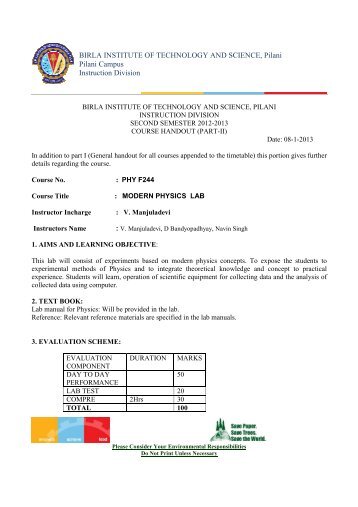 Handout - Student Welfare Division