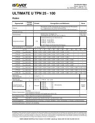 ULTIMATE U TPN 25 - 100 - Technische Isolierung