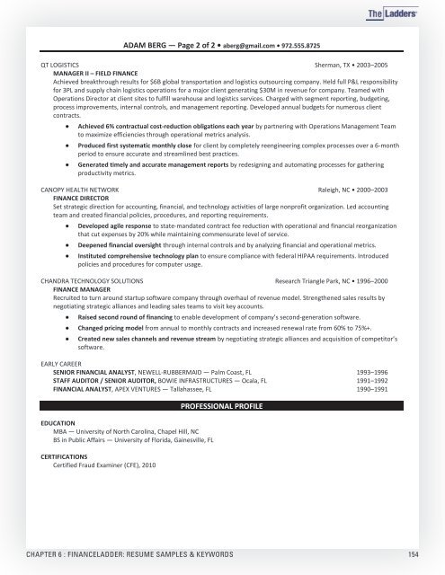 Professional Resume Advice and Sample ... - Career Services