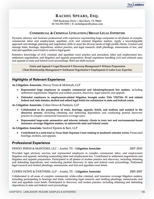 Professional Resume Advice and Sample ... - Career Services