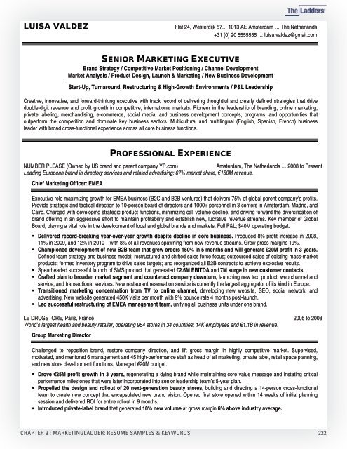 Professional Resume Advice and Sample ... - Career Services