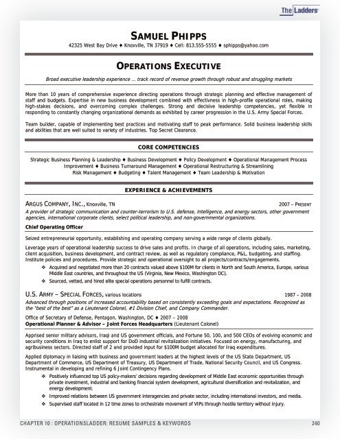 Professional Resume Advice and Sample ... - Career Services