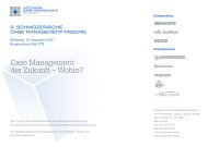 Case Management der Zukunft â Wohin? - Netzwerk-CM Schweiz