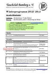 Winterprogramm 2012 - Tauchclub Bamberg eV