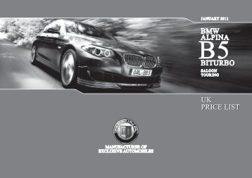 UK PRICE LIST - bmw alpina