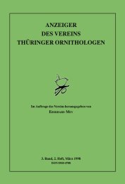 anzeiger des vereins thüringer ornithologen -  Verein Thüringer ...