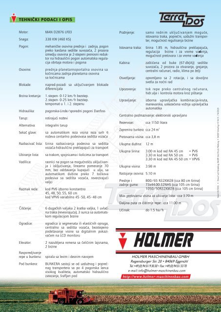 Holmer DOS YU belicht.indd - Holmer Maschinenbau GmbH