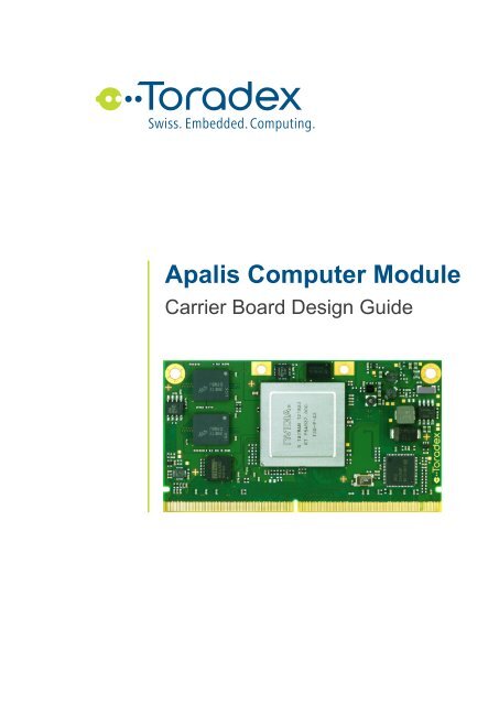 Apalis Carrier Board Design Guide - Toradex