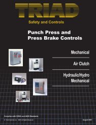 Punch Press and Press Brake Controls - Triad Controls, Inc.