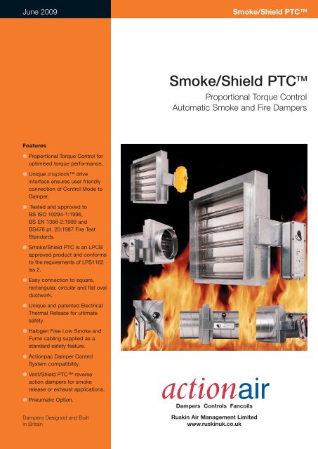 Smoke Shield Ptc Damper Actionair