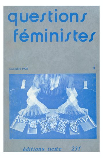 Questions fÃ©ministes nÂ°4 novembre 1978 - FÃ©ministes radicales