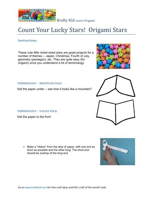 Lucky Star Instructions Kraftykid