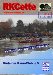 RKCette Nr. 64 (November 2002) - Rintelner Kanu-Club e.V.