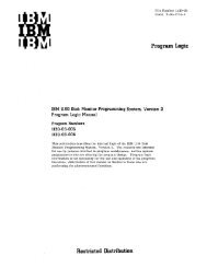 Program Logic Manual - All about the IBM 1130 Computing System