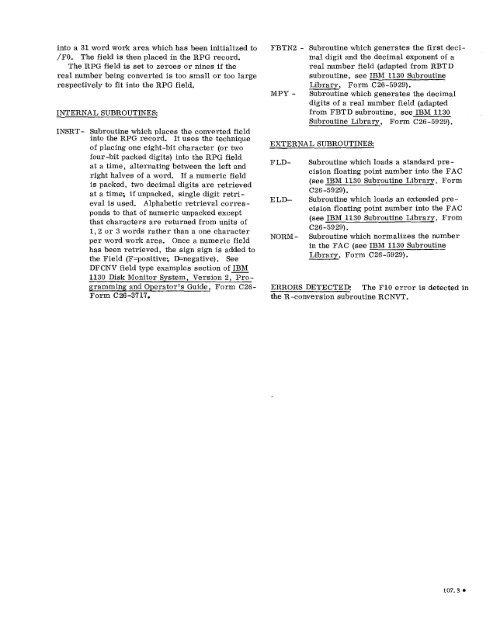 Program Logic Manual - All about the IBM 1130 Computing System