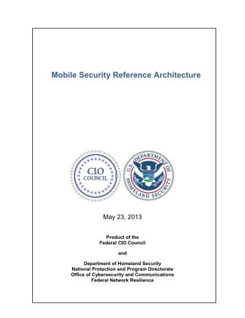 Mobile Security Reference Architecture - Chief Information Officers ...