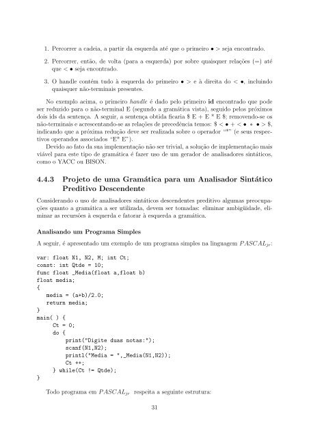 Compiladores: PASCALjr - WWW2 - Udesc