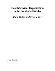 UW-DMC - Disaster Management Center - University of Wisconsin ...