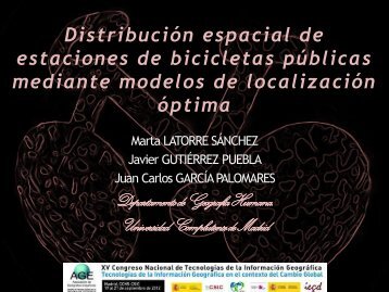 Marta Latorre. Distribución espacial de estaciones de bicicletas ...