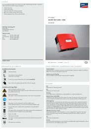 SUNNY BOY 3300 / 3800 - User Manual - Sunova