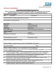 Occupational Health Referral Request Form