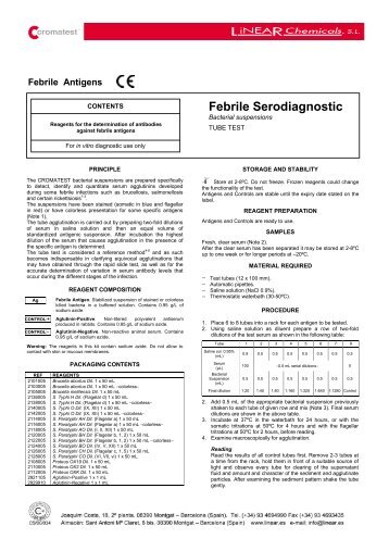 Febrile Serodiagnostic - Balmed