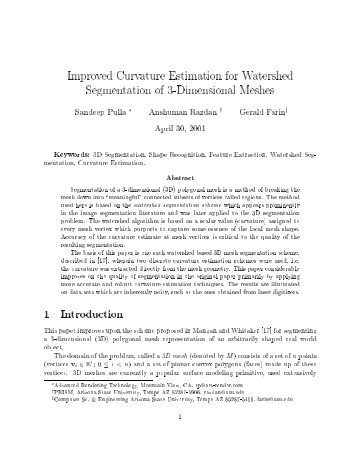 Improved Curvature Estimation for Watershed Segmentation of 3
