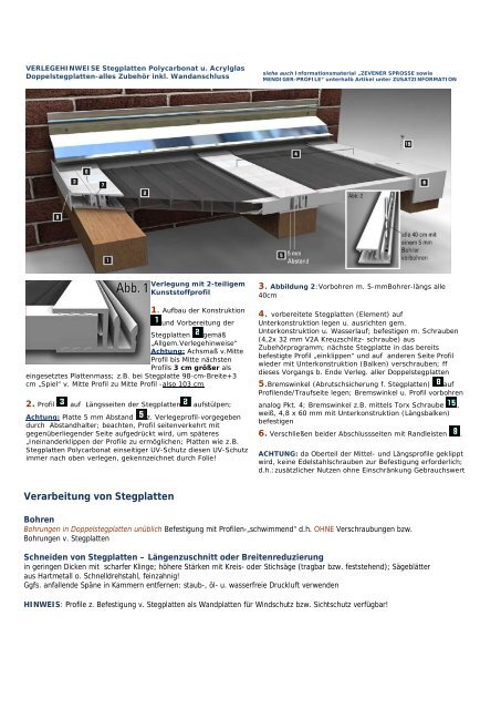 Montagetipps zu Stegplatten - Dachplattenshop24.de