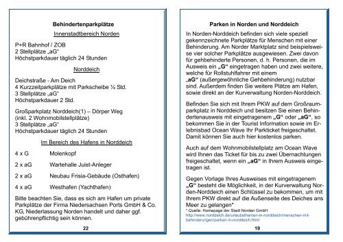 Wegweiser für Behinderte Norden - Landesverband Paritätischer ...