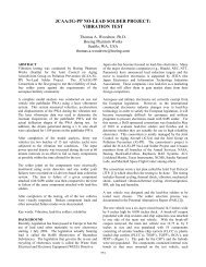 JCAA/JG-PP No-Lead Solder Project: Vibration Test - AIM Solder