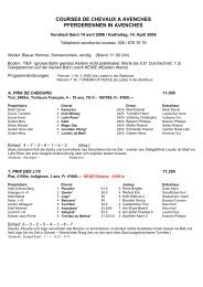 courses de chevaux a avenches pferderennen in ... - Horseracing