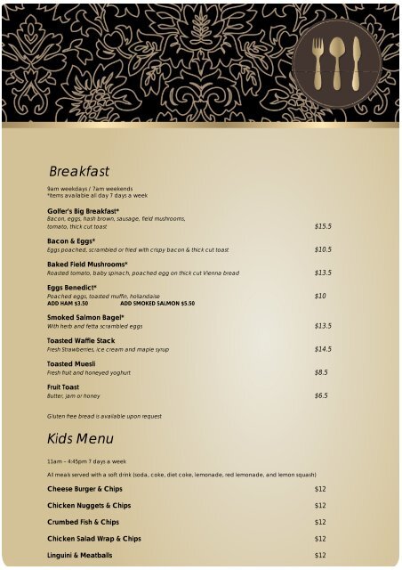 to Download our New Winter Menu. - Pelican Waters Golf Club