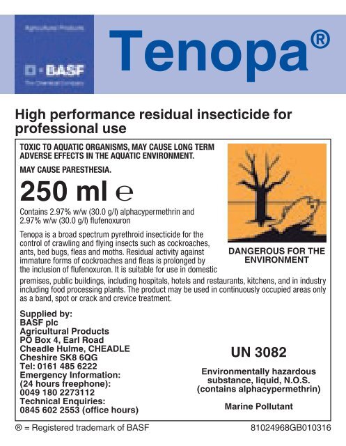 Tenopaï£¨ - Pest Control Management - BASF