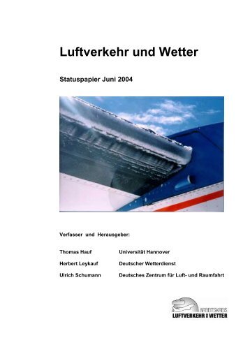 Luftverkehr und Wetter Statuspapier Juni 2004 - Pa.op.dlr.de - DLR