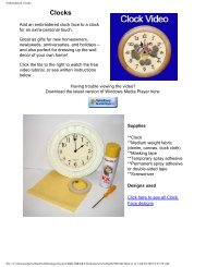 Embroidered Clocks - Embroidery Library
