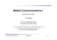 Mobile Communications I - IHP Microelectronics