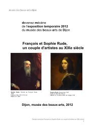 Dijon FranÃ§ois et Sophie Rude, un couple d'artistes au XIXe siÃ¨cle ...